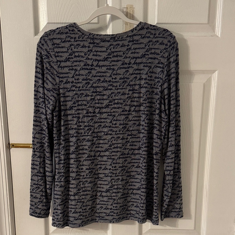 Chico's Navy and White Patterned Top - Picture 5 of 5
